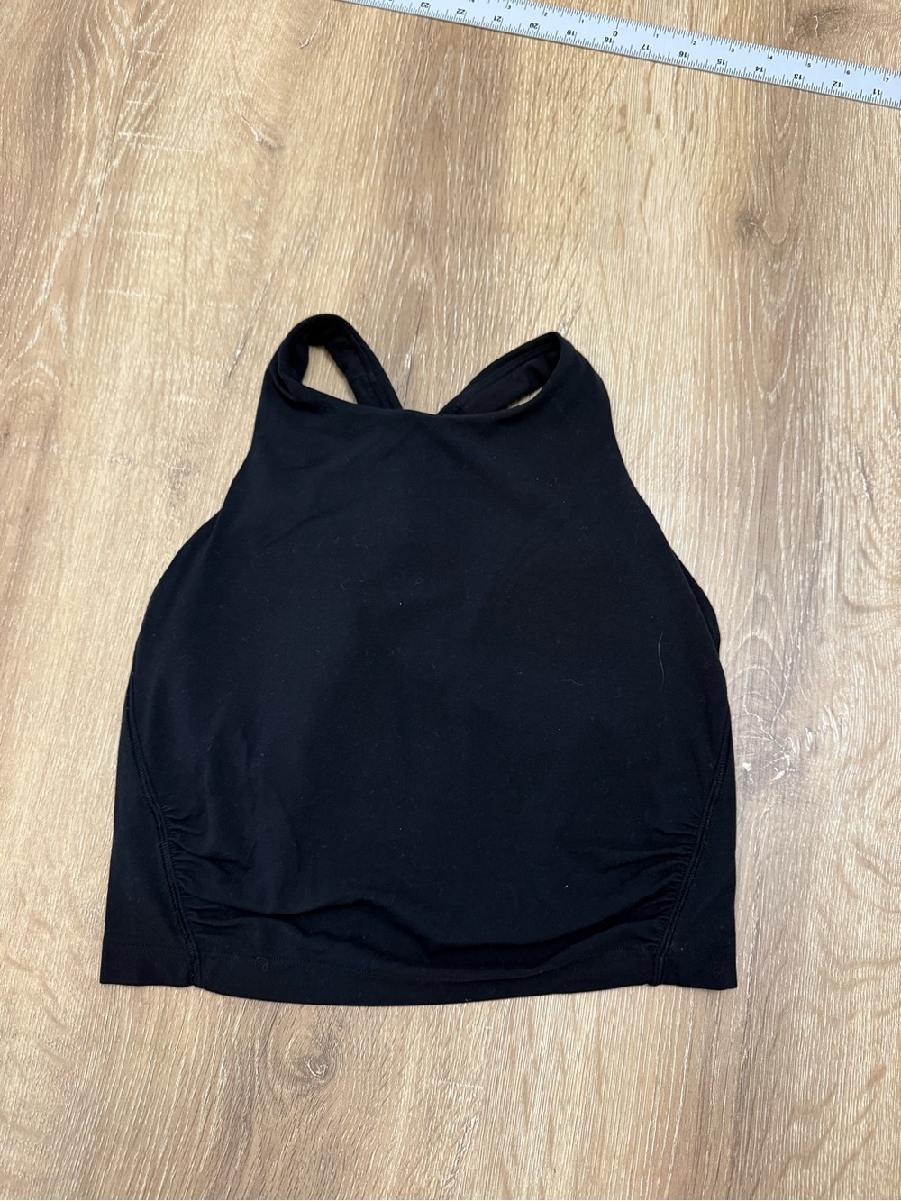 Athleta Black High-Neck Crop Sports Bra